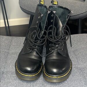 Dr. Martens Black Leather Combat Boots